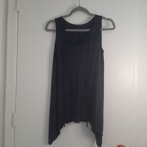 Green Envelope Navy Blue Long Lined Tank Top Small - Picture 8 of 8